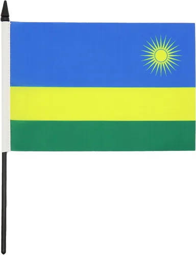 Miniatura 243 de AZ FLAG Sierra Leone Bandera de mesa 5'' x 8'' - Bandera de escritorio de Sierra Leona 21 x 14 cm - Bastón y base de plástico negro