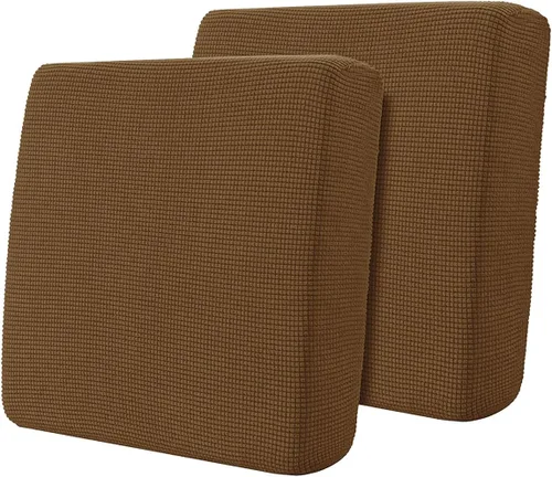 Miniatura 107 de Hokway Fundas de cojín elásticas para sofá Fundas de cojín para sofá Fundas de cojín de asiento de sofá Funda protectora de cojín(Chocolate, Mediano)