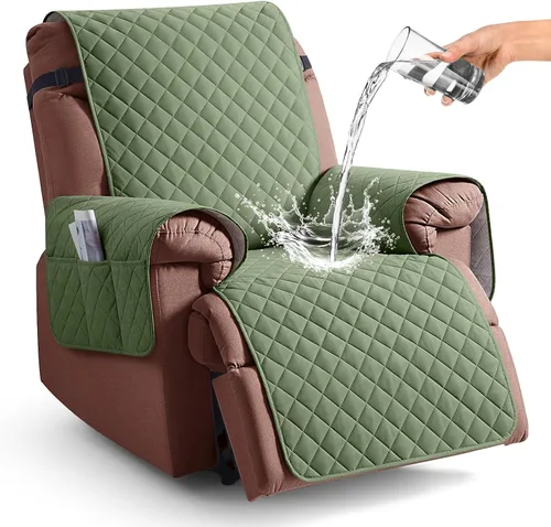 Miniatura 20 de KinCam Funda 100% impermeable para silla reclinable, fundas de sofá reclinable para mascotas, perros, funda de sofá reclinable, protector de muebles