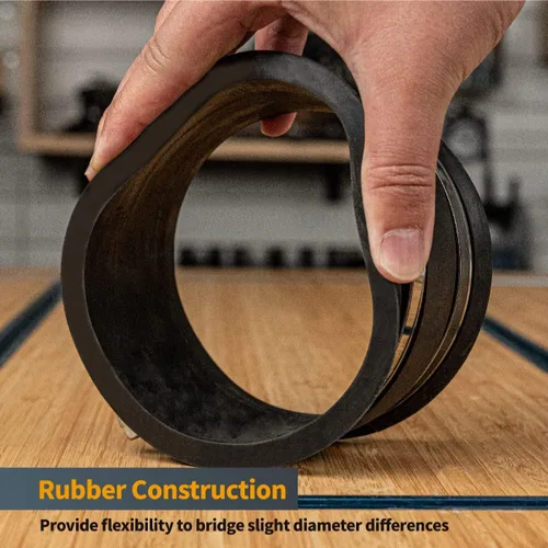 Miniatura 5 de POWERTEC 70349 Reductor de 4 a 2-1/2 pulgadas y manguito flexible de control de polvo de 2-1/2 pulgadas con abrazaderas de manguera de acero