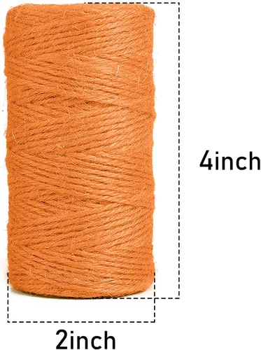 Miniatura 2 de JeogYong Cuerda de yute de 0.079 pulgadas, 328 pies de grosor, cuerda de yute natural de 3 capas para manualidades, envoltura de regalos, embalaje