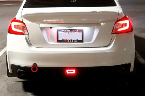 Miniatura 3 de iJDMTOY Lente transparente con reflector rojo 3 en 1 luz antiniebla trasera LED completa compatible con Subaru Impreza WRX/STI, Crosstrek, función