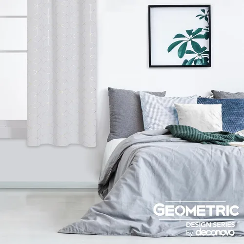 Miniatura 3 de Deconovo Cortinas opacas, aislamiento térmico y reducción de ruido, estampado de lámina de diamante – ojales en la parte superior, 2 paneles