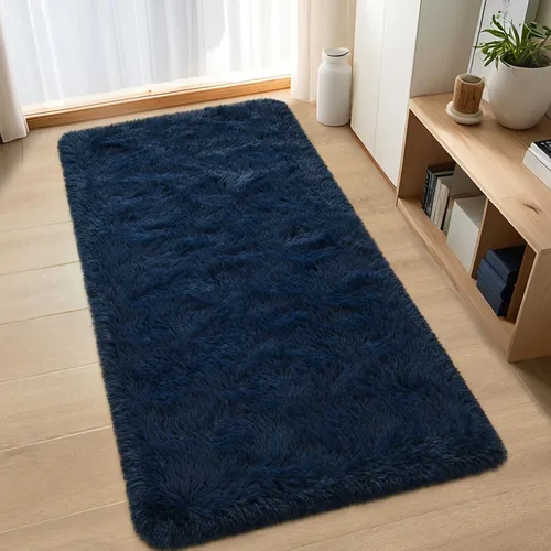 Nuttumico Alfombras de pasillo suaves de 2x4 pies para dormitorio, sala de estar, alfombra mullida de felpa, alfombra antideslizante para habitación