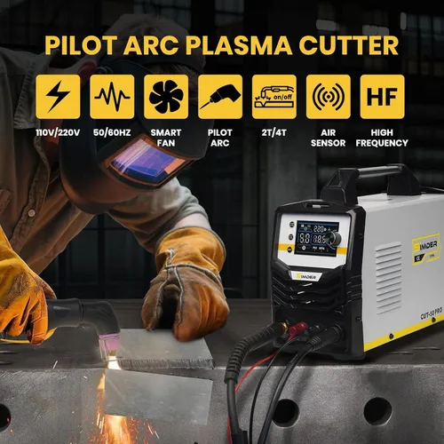 Miniatura 3 de SSIMDER Cortador de plasma con 55 consumibles de corte 110V/220V 50 Amp sin tacto Máquina cortadora de plasma de arco piloto de 3/4 pulgadas