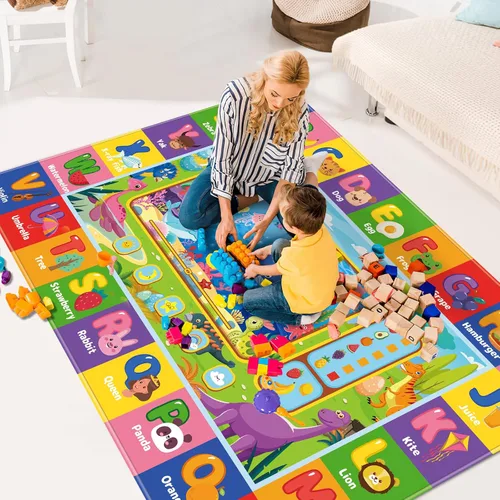 Miniatura 8 de Tapete de juego para el suelo, tapete de juego educativo para gatear, tapete suave ABC para niños, alfombra de juego para sala de juegos, aula