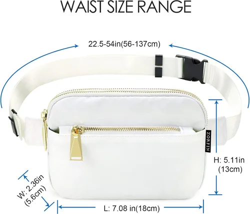 Miniatura 45 de ZORFIN Riñonera para mujeres y hombres, riñonera de moda con correa ajustable para exteriores, entrenamiento, viajes, casual, correr, senderismo