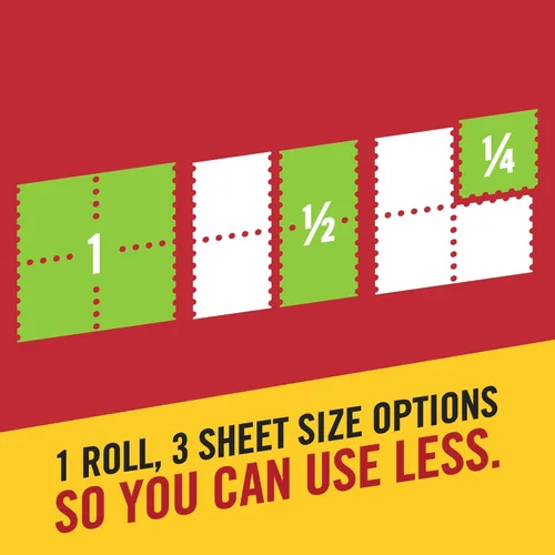 Miniatura 3 de Brawny Toallas de papel flexibles, 8 rollos triples = 24 rollos regulares, rasgar-a-cuadrado, 3 opciones de tamaño de hoja, hojas de tamaño cuarto