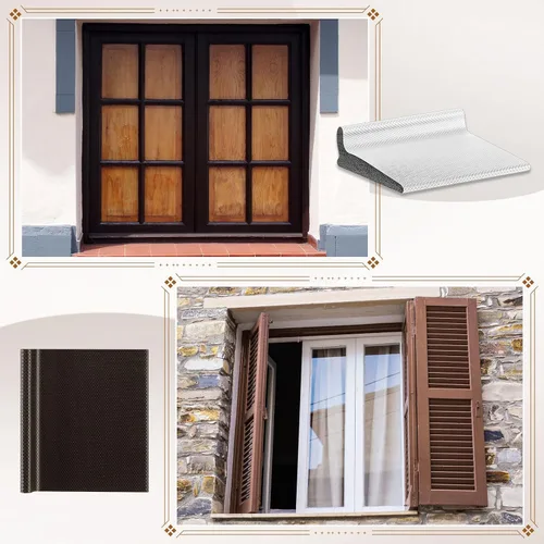 Miniatura 6 de Pangda 50 sellos para esquina de puerta, en forma de L, autoadhesivos, para reducción de ruido, interior y exterior, ahorro de energía