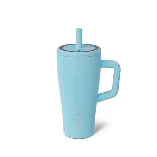 Miniatura 15 de BrüMate Era Vaso térmico con asa y pajilla, 40 onzas, 100% a prueba de fugas, con tapa, hecho de acero inoxidable, base apta para portavasos, moca
