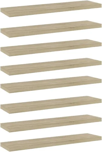 Tableros de estantería de 8 piezas, paneles de repuesto de madera diseñados, estantes de exhibición organizadores para estantería, gabinete de Roble