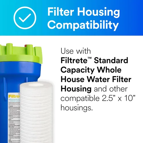 Miniatura 2 de Filtrete Filtro de Agua Ranurado para Toda la Casa de Capacidad Estándar, 5 Micrones, Filtro Universal, Filtro de Inserción Estilo Sumidero, 2