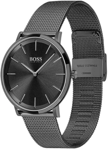Miniatura 2 de BOSS Reloj de cuarzo para hombre con correa de acero inoxidable, negro, 20 (modelo 1513826), Negro -, Reloj de cuarzo