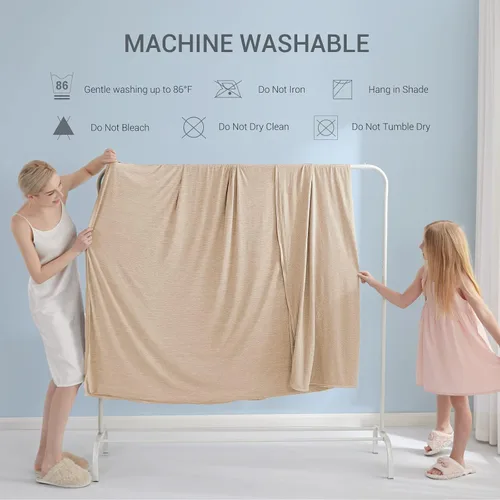 Miniatura 6 de Marchpower - Manta de enfriamiento para niños que duermen con calor, manta de lana fresca Arc-Chill con diseño de doble cara, fibra de enfriamiento