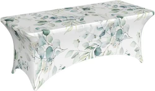 Miniatura 12 de Buffalo - Mantel rectangular ajustable a cuadros verde y blanco de 6 pies para fiestas, banquetes, festivales, bodas