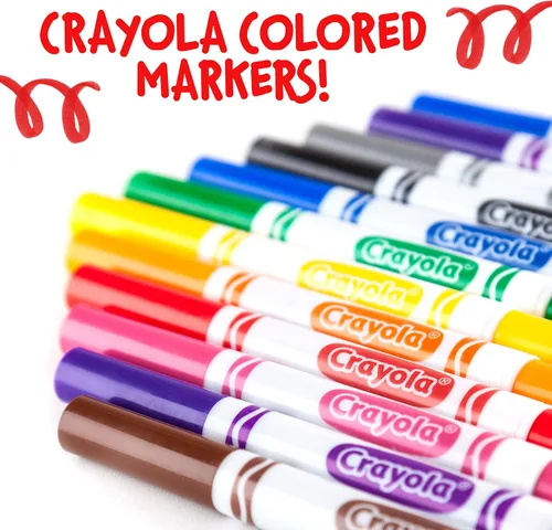 Miniatura 5 de Crayola Marcadores de línea ancha - Amarillo (12 uds), marcadores para niños, suministros escolares a granel para aulas y profesores
