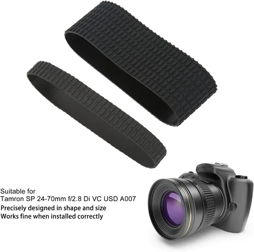 Miniatura 3 de Fydun Lente Zoom Grip Anillo de goma Lente Agarre de enfoque Anillo de goma Reemplazo de alto rendimiento para Tamron SP 24‑70mm F/2.8 Di VC USD A007