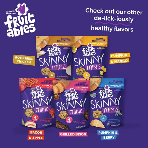 Miniatura 9 de Fruitables Skinny Mini golosinas para perros, golosinas saludables de batata para perros, bajas en calorías y deliciosas, para entrenamiento