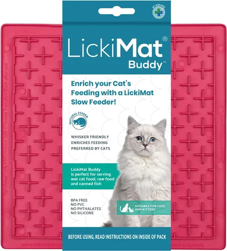 Miniatura 8 de LickiMat Chupete clásico, tapete para lamer lento para gatos, reductor de ansiedad y aburrimiento; perfecto para alimentos, golosinas, yogur