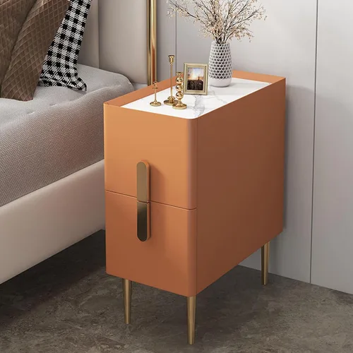 Miniatura 10 de Mesitas de noche de 9.8 ~ 15.7 pulgadas de ancho, mesa de noche moderna con 2 cajones, mesita de noche, mesita de noche estrecha