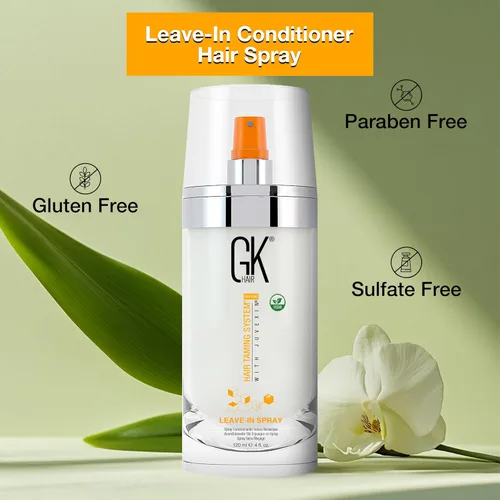 Miniatura 7 de GK HAIR Acondicionador vegano en aerosol para dejar aplicado – Espray desenredante ligero para el control del encrespamiento y protector térmico
