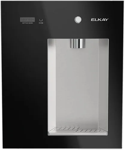 Elkay Liv EZ - Dispensador de agua filtrada empotrado para montaje en pared - Alimentado por batería, Certificado NSF, Botón pulsador, Reduce plomo