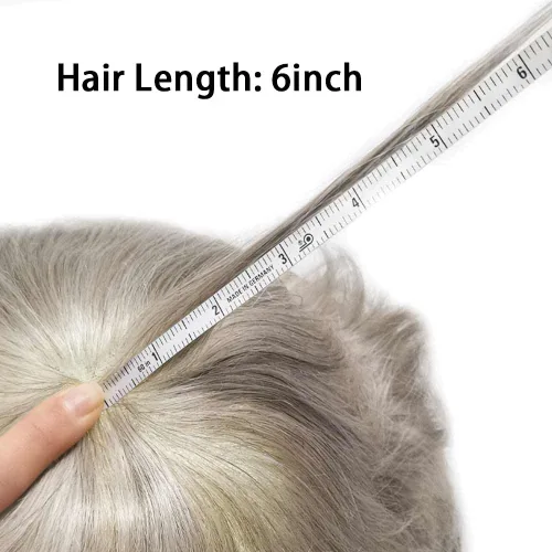 Miniatura 65 de Sistema de repuesto de cabello humano europeo con encaje frontal suizo para hombre, tupé para hombre, pieza de cabello, nudo blanqueado, línea #17