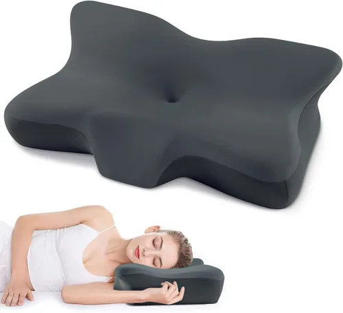 Miniatura 9 de Almohada cervical para el cuello, almohada ergonómica para dormir de lado para el soporte del cuello, almohadas de espuma viscoelástica refrescante