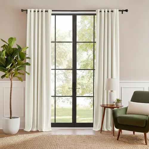 Miniatura 40 de RYB HOME Cortinas de terciopelo beige camello 84 pulgadas, cortinas gruesas de terciopelo para oscurecer la habitación para decoración de granja