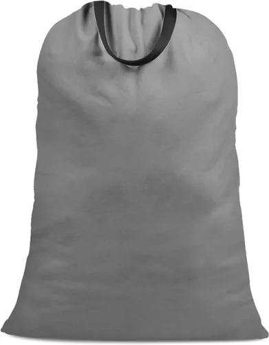 Miniatura 13 de Bolsa de lona de algodón con asas y correas de cordón, bolsas de lavandería extra grandes resistentes para lavandería y hogar, bolsa de ropa sucia