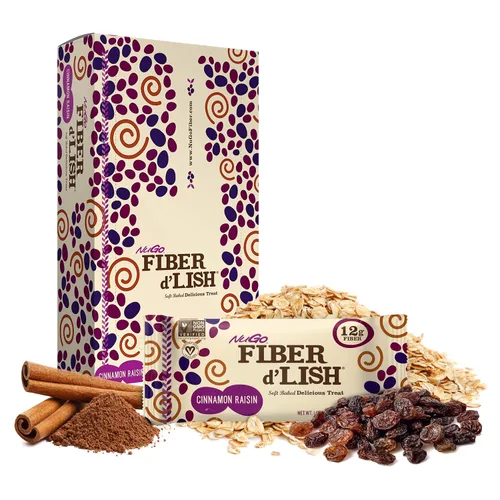 Miniatura 3 de NuGo Fiber d'Lish Canela y Pasas, 12g de Fibra Alta, Vegano, 150 Calorías, 16