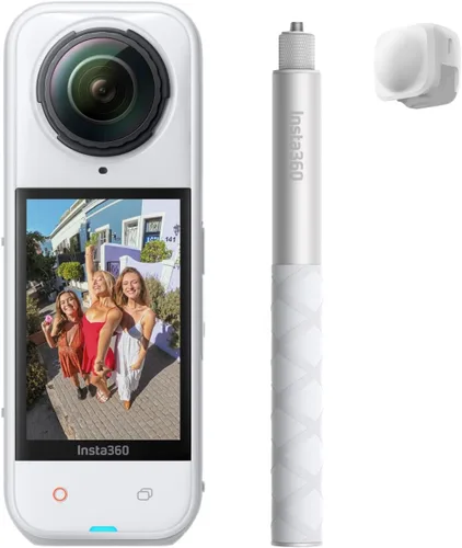 Miniatura 16 de Insta360 Paquete FlexiCare X5 – Cámara de acción impermeable 8K de 360°, luz baja, efecto selfie stick invisible, lente resistente y reemplazable