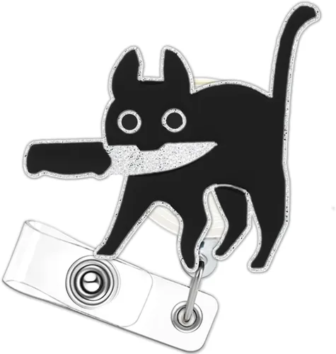 Lindos carretes de insignias de gato, divertido soporte de insignia retráctil, accesorios, clip de identificación para enfermería, enfermeras,