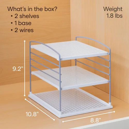 Miniatura 5 de YouCopia UpSpace - Organizador ajustable de cajas para envoltorios de papel de aluminio y almacenamiento de gabinetes de cocina, Original, Blanco