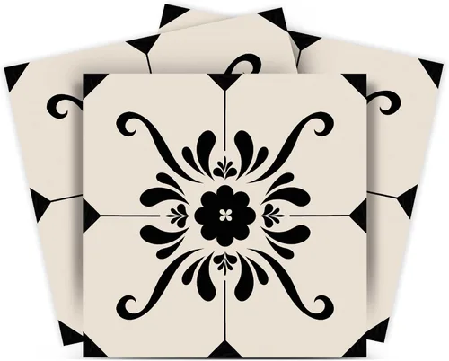 Adhesivos para azulejos de Mi Alma 24 unidades, Talavera, plantillas de pared, calcomanías para despegar y pegar, fácil aplicación, ideal para baño,