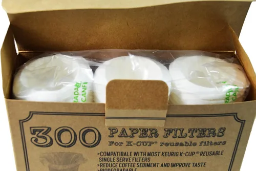 Miniatura 4 de Filtro de papel de café K-cup opcional para Ekobrew - Filtro de un solo uso, Blanco