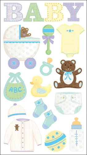 Miniatura 2 de Sticko EK52-00372 Pegatinas, Objetos de Bebé, Multicolor