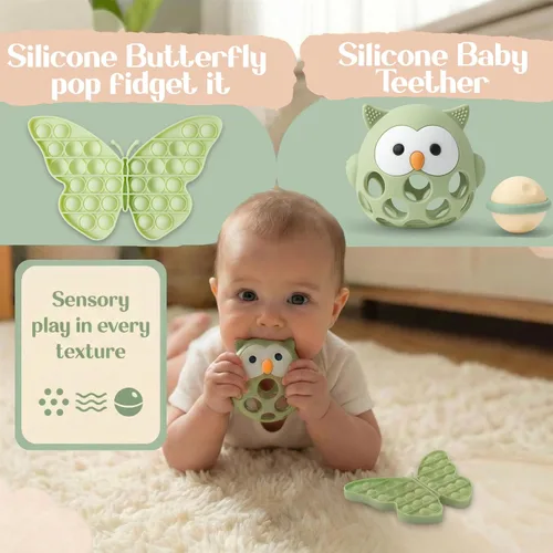 Miniatura 4 de Cesta de regalo para bebé de 22 piezas con elegante caja magnética de recuerdo, juego de regalo para bebé recién nacido para niño y niña, regalos