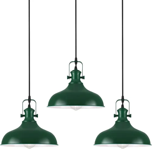 Miniatura 9 de Luces colgantes negras para isla de cocina, 11.41 pulgadas, lámpara colgante industrial vintage, luces de isla para cocina, comedor, dormitorio, 1