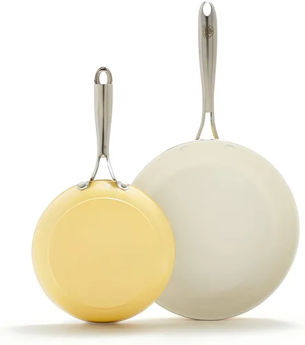 Miniatura 20 de GreenLife Artisan - Sartén antiadherente de cerámica saludable, cazuela jumbo de 5 cuartos de galón con mango ayudante y tapa, mango de acero