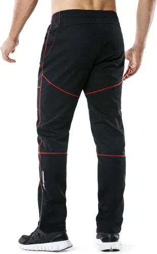 Miniatura 2 de TSLA - Pantalones deportivos de ciclismo antiviento y térmicos para hombre, forrados de vellón, para exteriores, para el invierno y clima frío