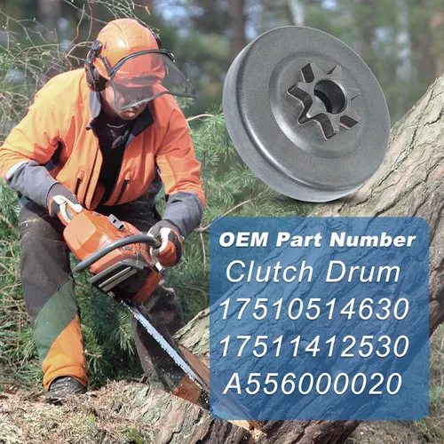 Miniatura 5 de . Piñón estriado de tambor de embrague de 325 "7T para Echo CS-3600, CS-3900, CS-4400, CS-5100, CS-400EVL, CS440EVL, CS-510 Motosierra Reemplazar