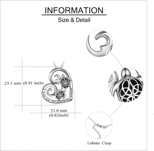 Miniatura 6 de ONEFINITY ElephantOwlHorseDragonWolfTurtle Necklace Sterling Silver Celtic Knot Pendant Necklace Animal Jewelry Gifts fro Women Mom