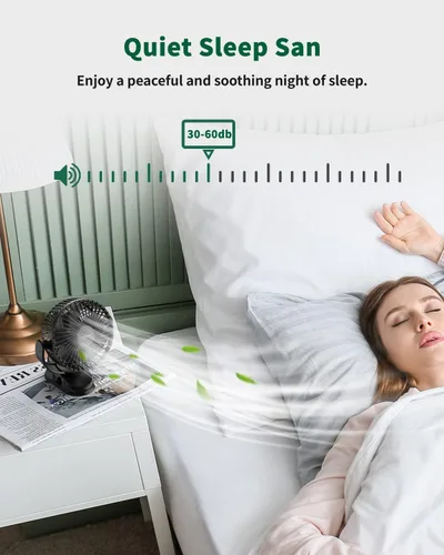 Miniatura 2 de Ventilador con batería recargable, ventilador de escritorio personal de 20000 mAh, ventilador de mesa USB portátil, ventilador de escritorio