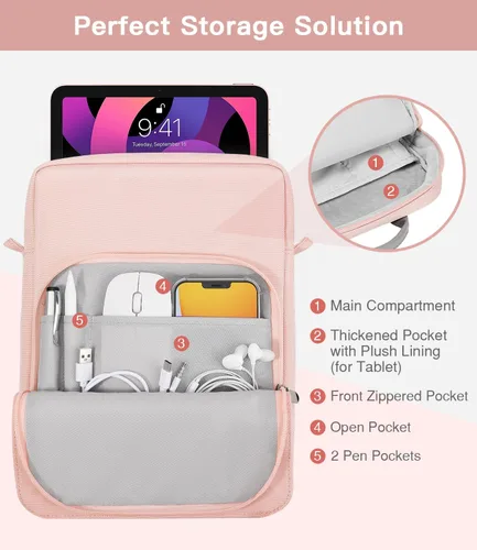 Miniatura 5 de MoKo Funda para tablet de 13 pulgadas, compatible con iPad Pro M5 de 13 pulgadas y Air M4/M3, iPad Pro 12.9 M2 y M1, Surface Laptop Go 12.4, Galaxy