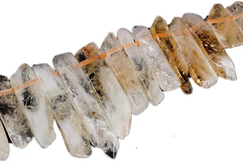 Miniatura 7 de Cuentas de cristal de amatista natural, tira plana irregular, cuentas sueltas de palo para hacer joyas, cristal curativo, pulido o crudo en la parte