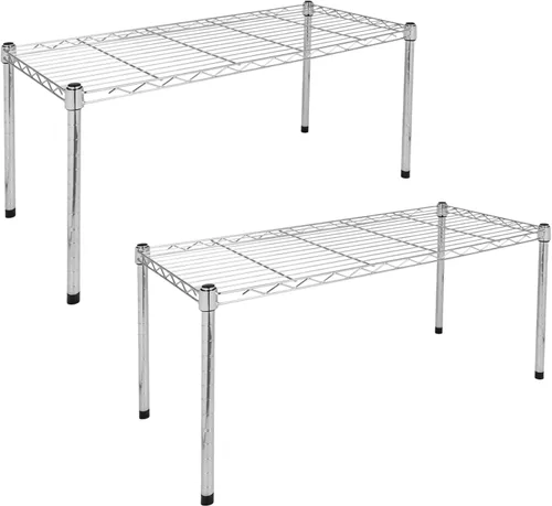Miniatura 11 de Simple Deluxe Estantes de almacenamiento resistentes de 3 niveles, capacidad de 750 libras, 24.02 pulgadas de profundidad x 13.78 pulgadas de ancho