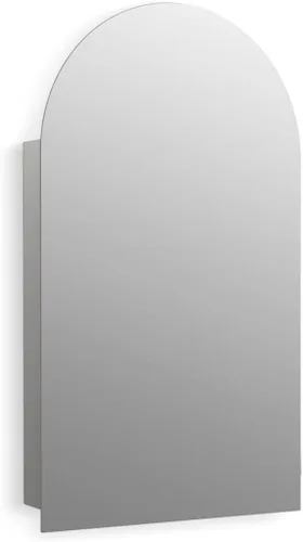 Miniatura 36 de Kohler 35573-BNL Verdera® - Espejo de gabinete de medicina enmarcado, diseño cápsula, interior espejado, gabinete de baño, estantes de vidrio