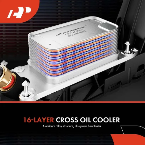 Miniatura 6 de A-Premium Conjunto Adaptador de Carcasa para Filtro de Aceite y Enfriador de Aceite del Motor Compatible con 3.6L 2011-2013 Ram 1500, Jeep Grand