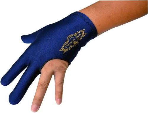 Miniatura 2 de Champion Sport - Guantes de billar para mano izquierda, color azul oscuro, para tacos de piscina, para llevar en la mano izquierda, 6 guantes